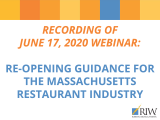 Webinar Recording: Re-Opening Guidance for the Massachusetts Restaurant Industry Thumbnail