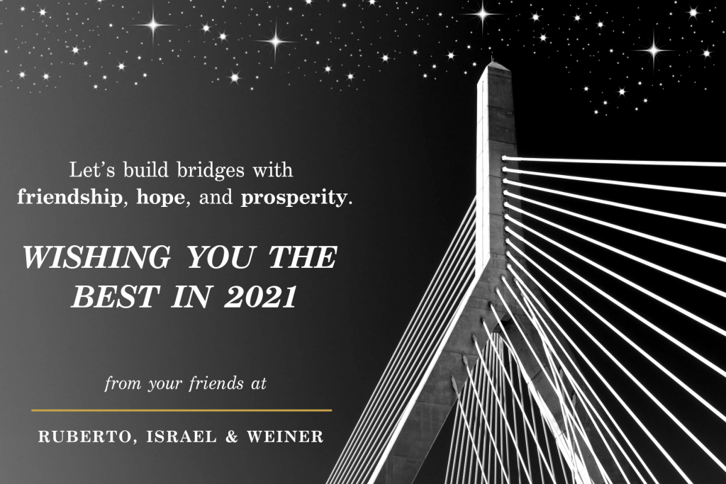 Let's build bridges with friendship, hope, and prosperity. Wishing you the best in 2021.