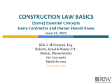 Webinar Recording: Construction Law Basics: Essential Concepts Every Contractor and Owner Should Know Thumbnail