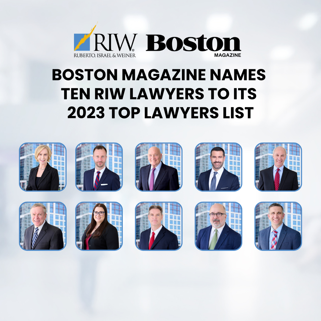 Boston Magazine Names Ten RIW Lawyers to its 2023 Top Lawyers List