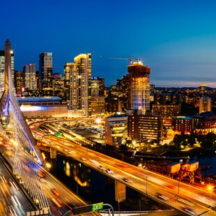 Boston Skyline with bridge
